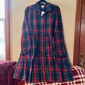 J. Crew button down dress, size 14